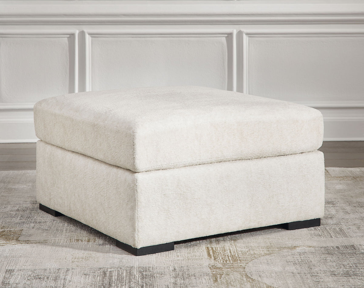 Chessington - Oversized Accent Ottoman - Ivory by Ashley – view 3