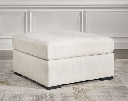 Chessington - Oversized Accent Ottoman - Ivory by Ashley – view 3