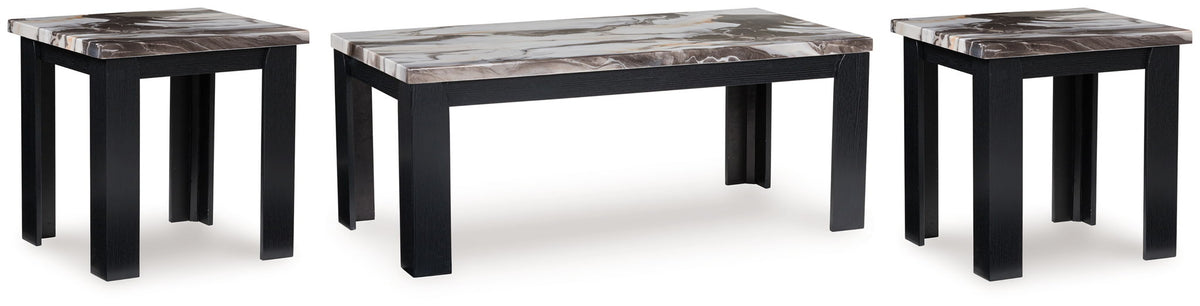 Jazmore - Occasional Table Set (Set of 3) - Dark Brown by Ashley – Table Sets
