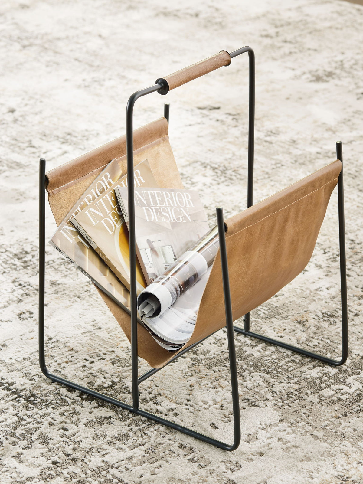 Faronworth - Magazine Rack - Brown / Black by Ashley – view 4