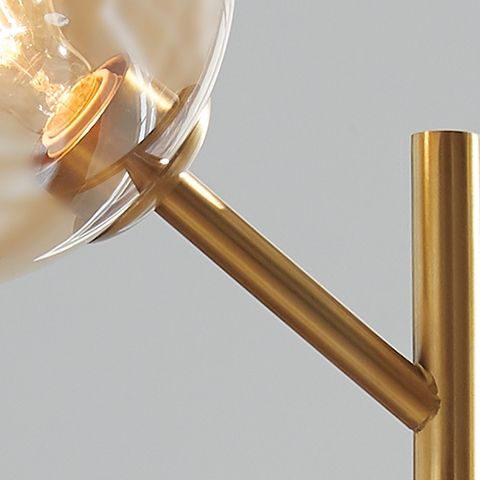 Abanson - Metal Floor Lamp  - Amber / Gold Finish by Ashley – view 3