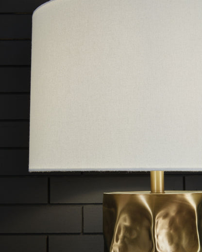 Marshawn - Metal Table Lamp - Gold Finish by Ashley – view 4