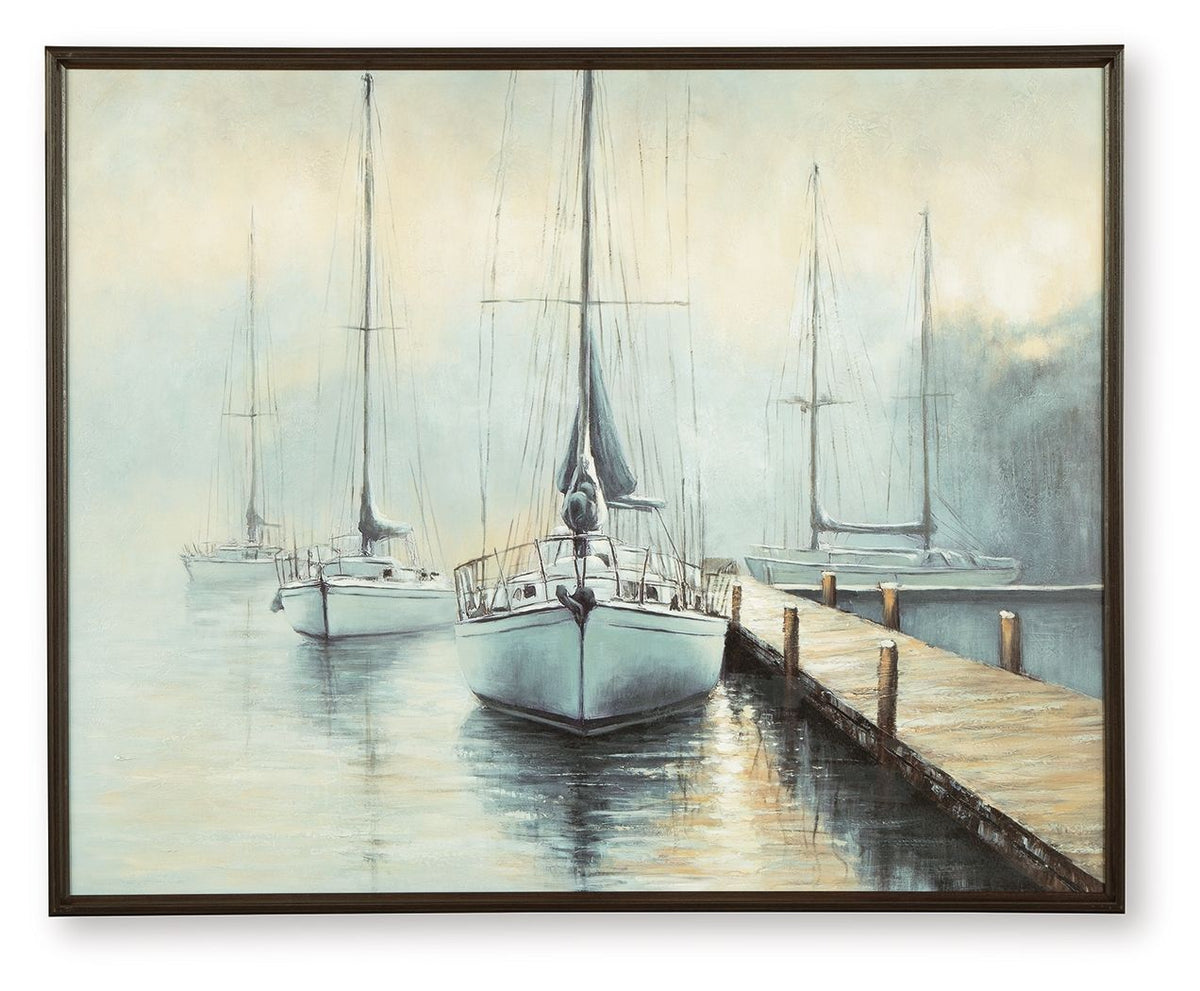 Worthney - Wall Art - Blue / White / Brown by Ashley – Canvas Art