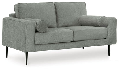 Hazela - Loveseat - Charcoal by Ashley – Stationary Loveseats