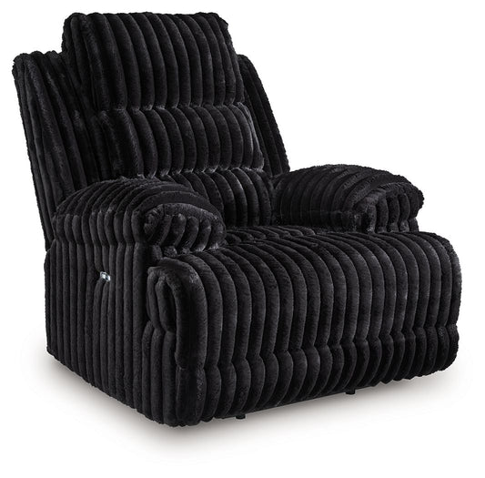 Rhine Falls - Zero Wall Power Recliner - Onyx by Ashley – Reclining Chairs