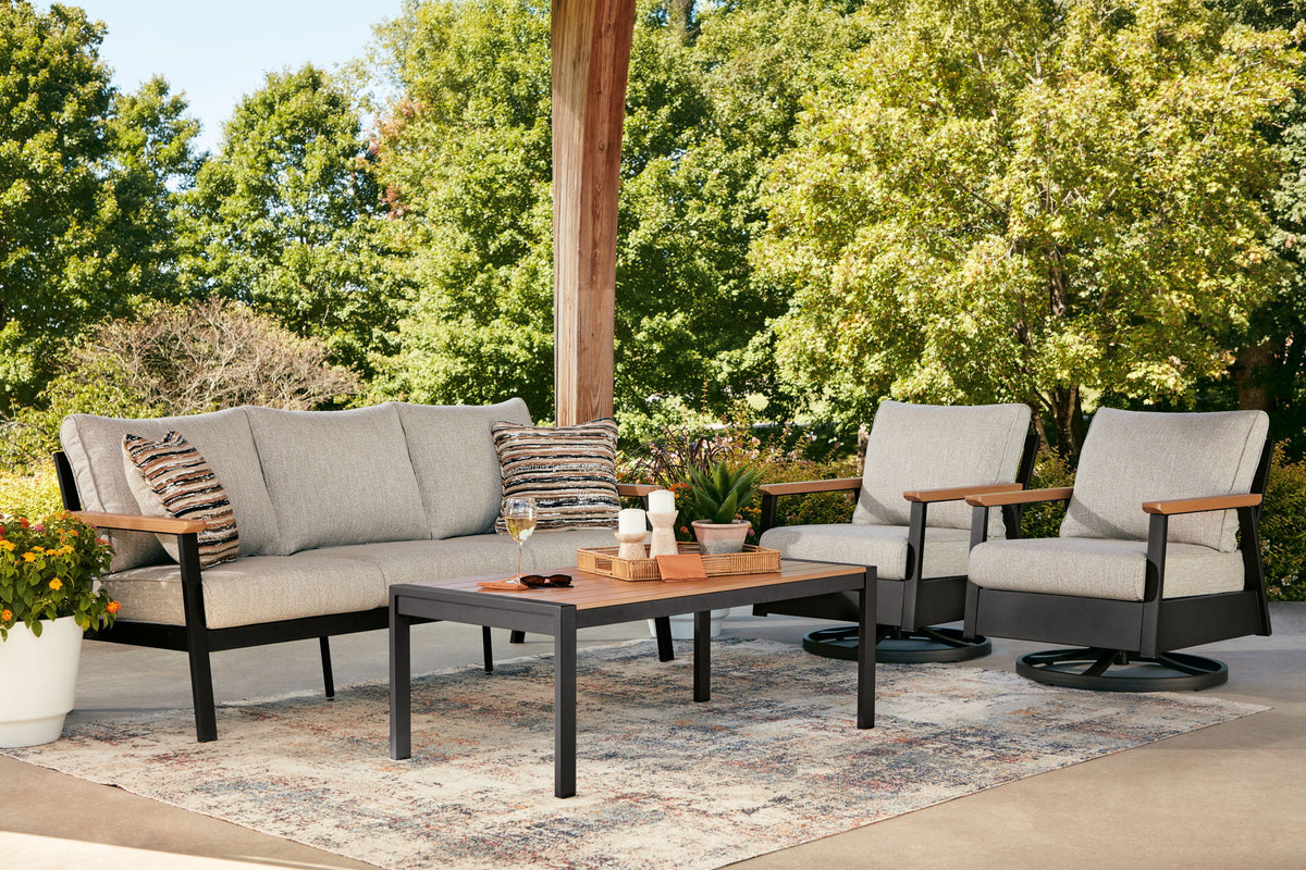 Carmel Highlands - Sofa, Chairs, Table Set (Set of 4) - Dark Brown by Ashley – view 3