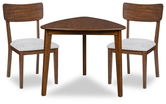 Tameride - 3 Pc. - Dining Table And 2 Chairs - Brown – 3 Piece Dining Room Sets