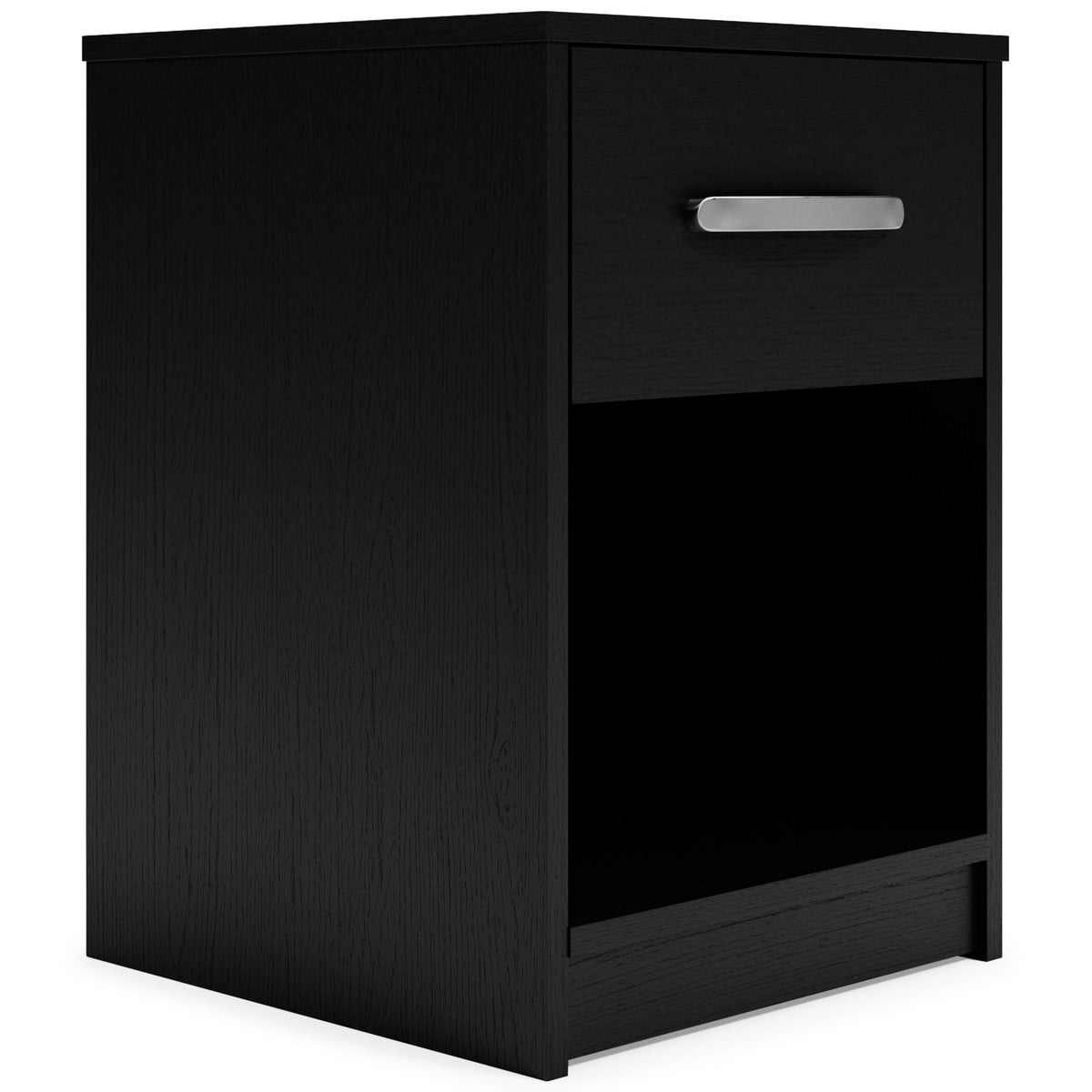 Finch - One Drawer Night Stand - 23" Height - Black by Ashley – Accent Nightstands