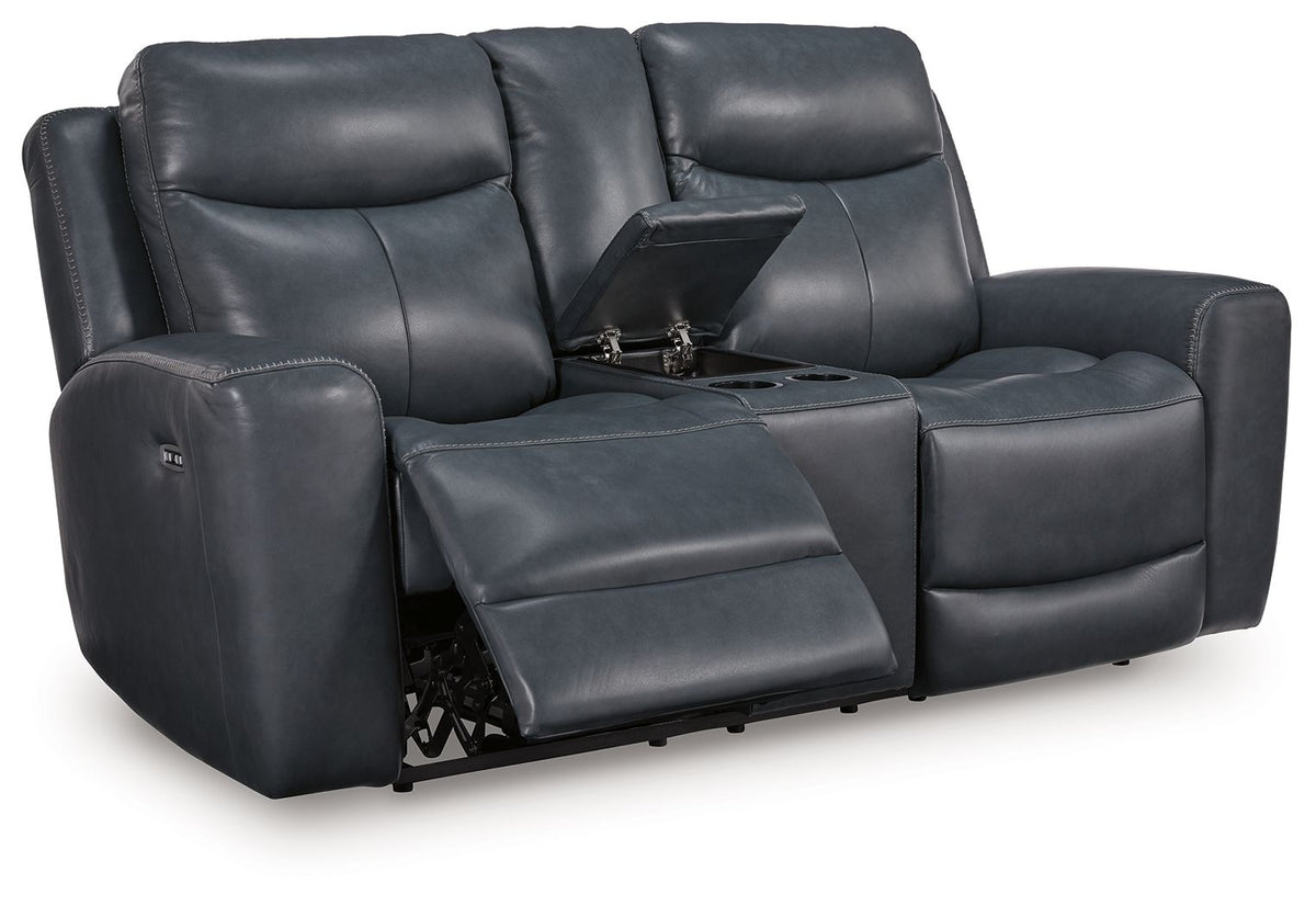 Bexhurst - Power Reclining Loveseat With Console / Adjustable Headrest by Ashley – Reclining Loveseats