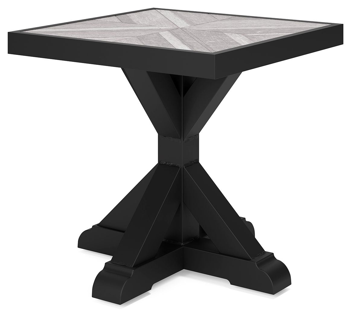 Beachcroft - Square End Table - Black / Light Gray by Ashley – End Tables