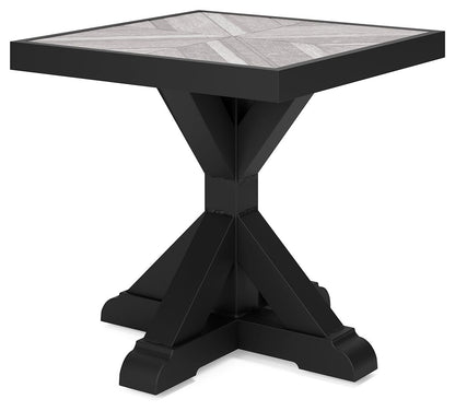 Beachcroft - Square End Table - Black / Light Gray by Ashley – End Tables
