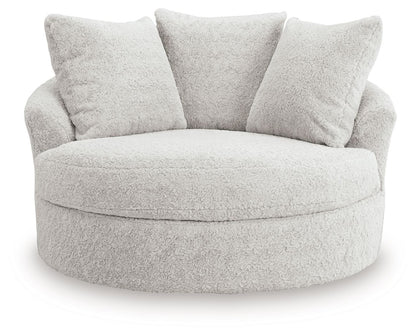 Cuddle Plush - Oversized Swivel Accent Chair - Arctic by Ashley – view 3