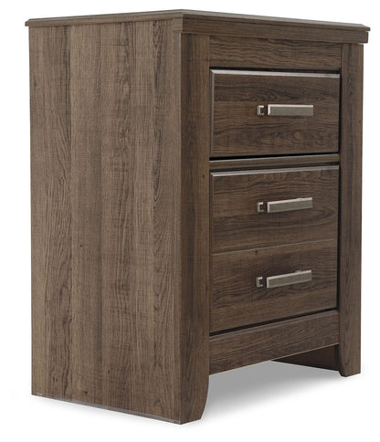Juararo - Two Drawer Night Stand - Dark Brown by Ashley – Accent Nightstands