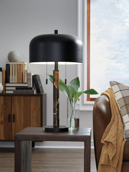 Alanbert - Metal Table Lamp - Brown / Black by Ashley – view 4