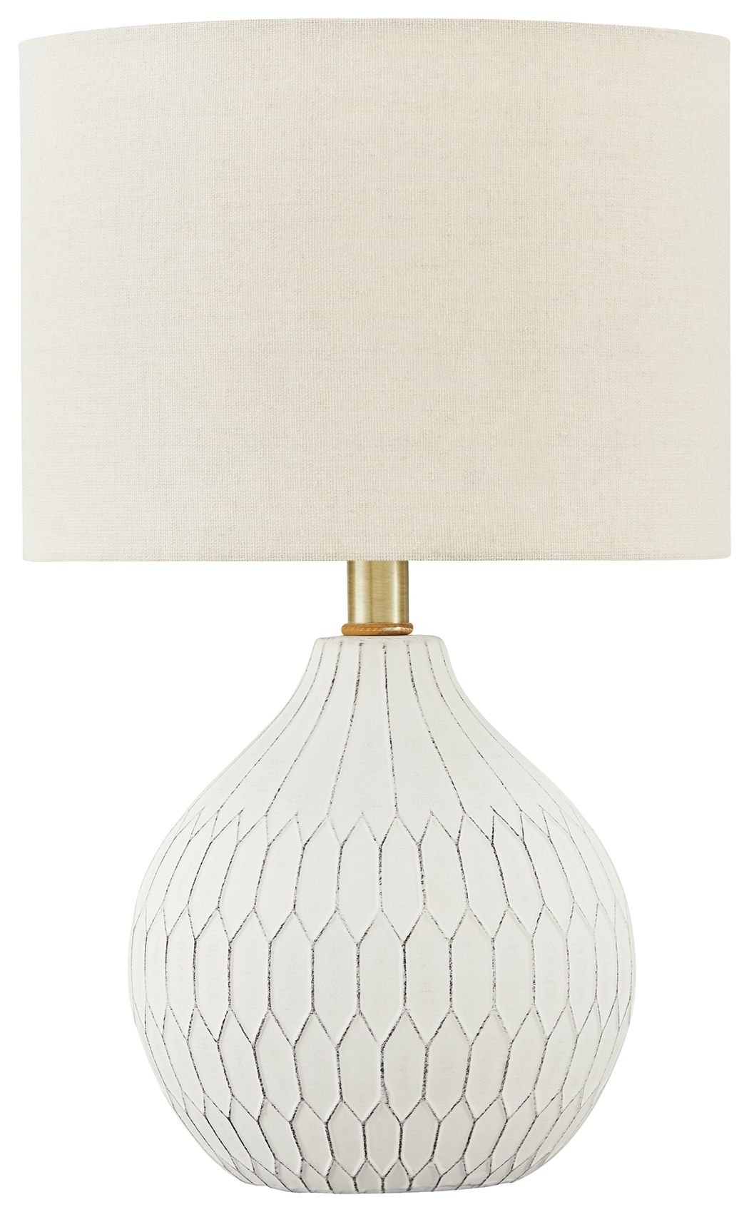Wardmont - Ceramic Table Lamp  - White by Ashley – Table Lamps