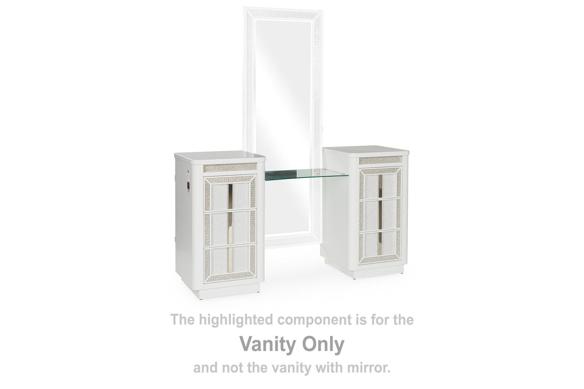 Chalanna - Vanity - White by Ashley – Vanity Desks