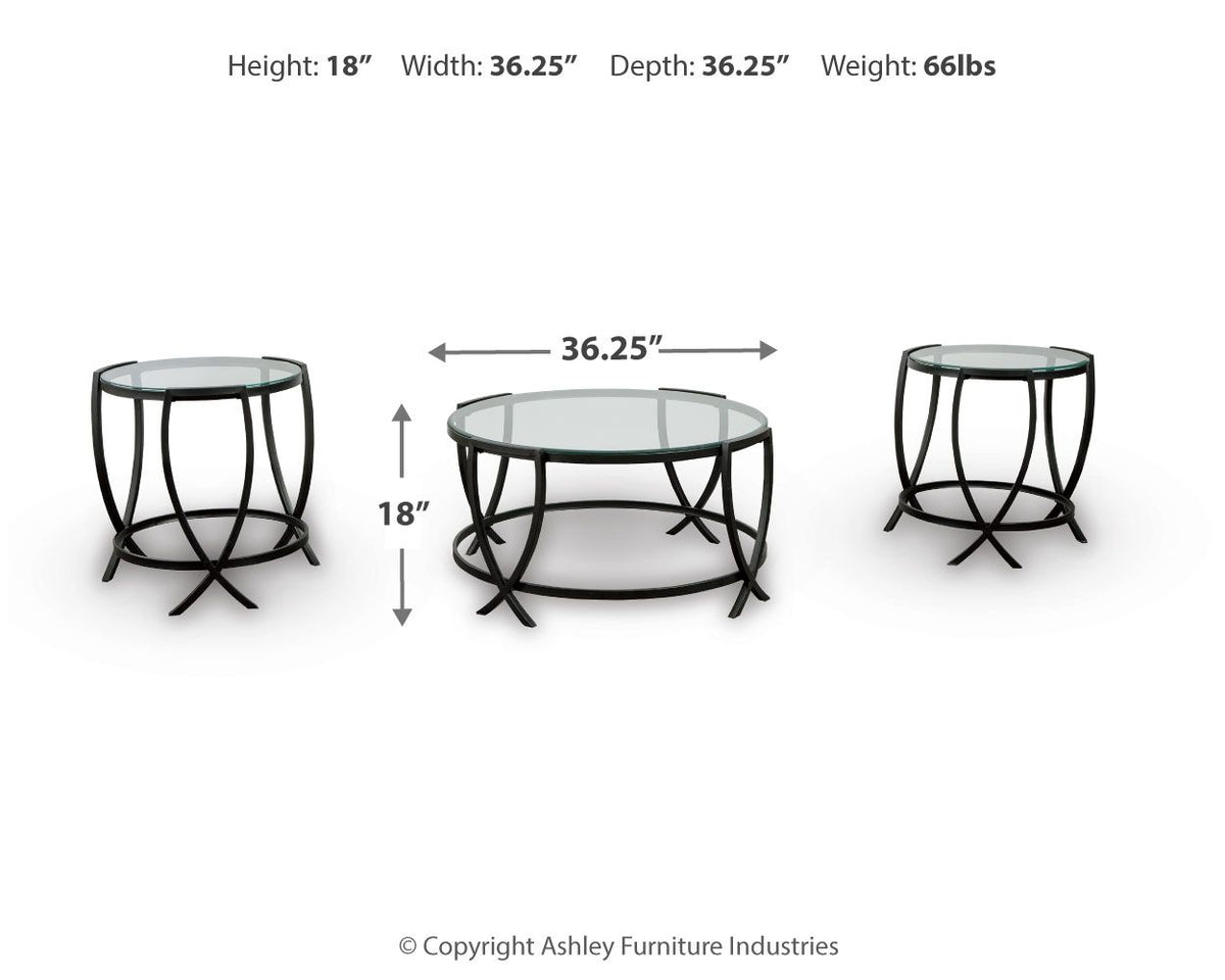 Tarrin - Occasional Table Set (Set of 3) - Black by Ashley – view 3