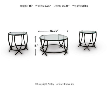 Tarrin - Occasional Table Set (Set of 3) - Black by Ashley – view 3