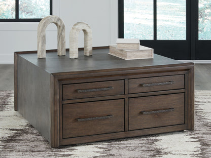 Kallenny - Square Cocktail Table - Brown / Gray by Ashley – view 3