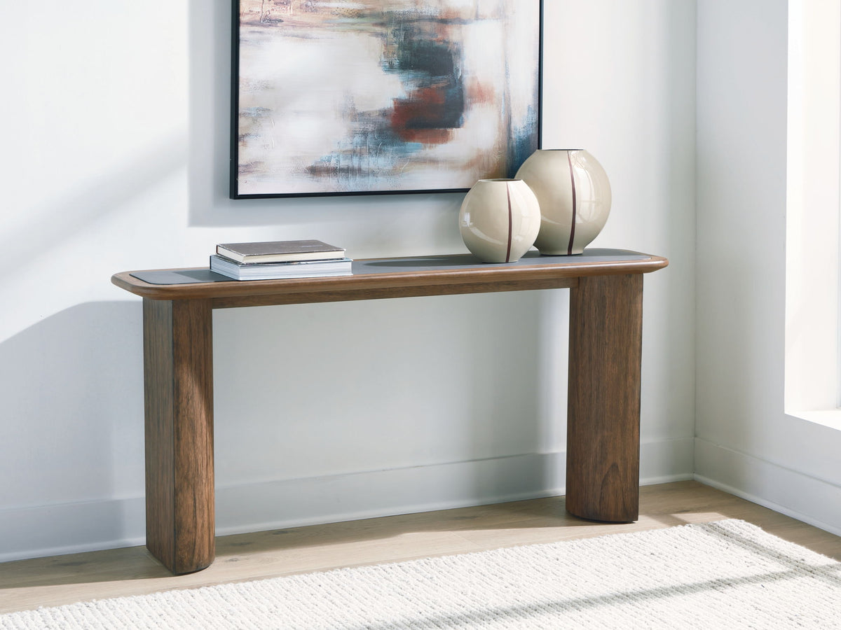 Dontayne - Sofa Table - Warm Brown by Ashley – view 4