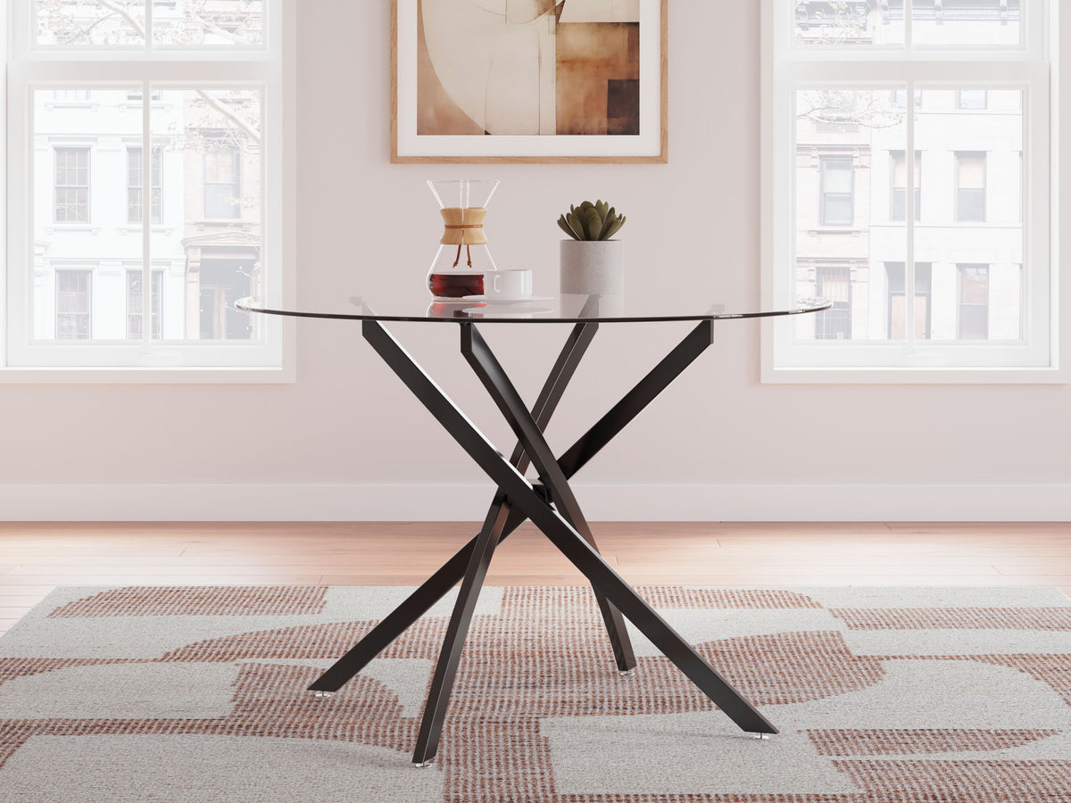 Pharwynn - Round Dining Room Table - Black by Ashley – view 3