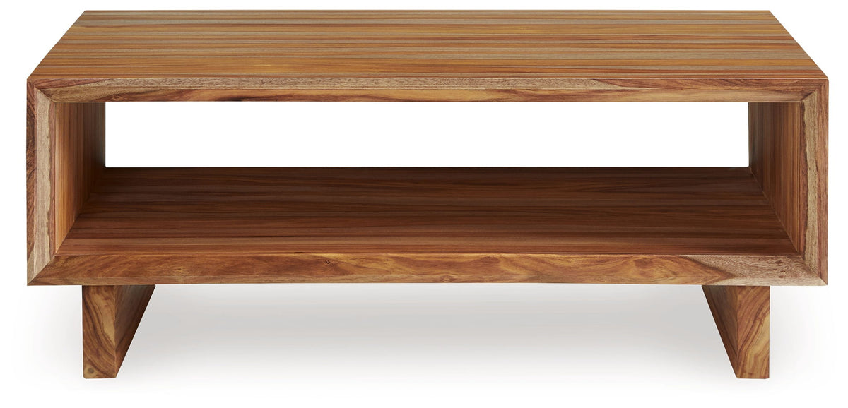Dressonni - Rectangular Cocktail Table - Brown by Ashley – view 3
