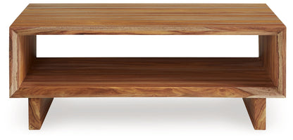 Dressonni - Rectangular Cocktail Table - Brown by Ashley – view 3