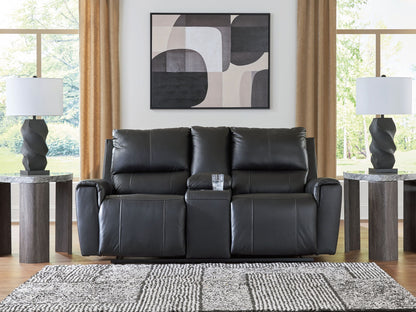 Glossmore - Reclining Loveseat With Console - Black by Ashley – view 4