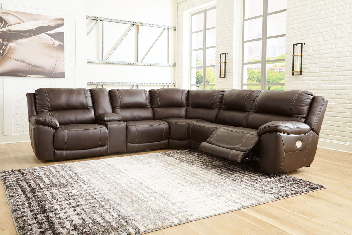Dunleith - Power Sectional 6 Pc - Chocolate by Ashley – view 4