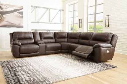 Dunleith - Power Sectional 6 Pc - Chocolate by Ashley – view 4