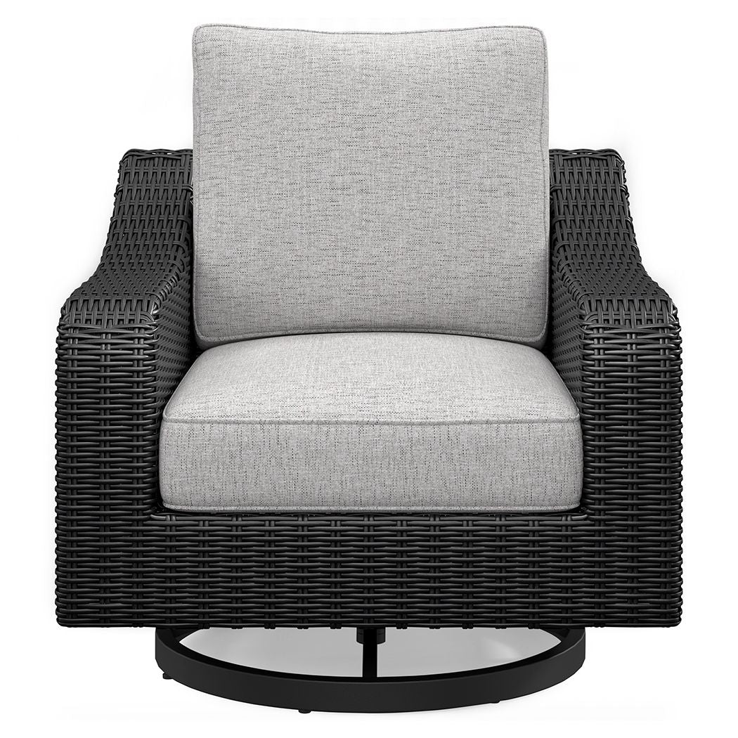 Beachcroft - Swivel Lounge Chair - Black / Light Gray by Ashley – view 4