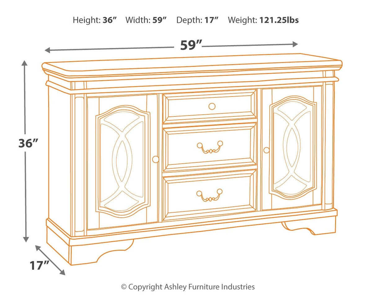 Realyn - Dining Room Server - Chipped White by Ashley – view 4