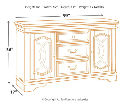 Realyn - Dining Room Server - Chipped White by Ashley – view 4