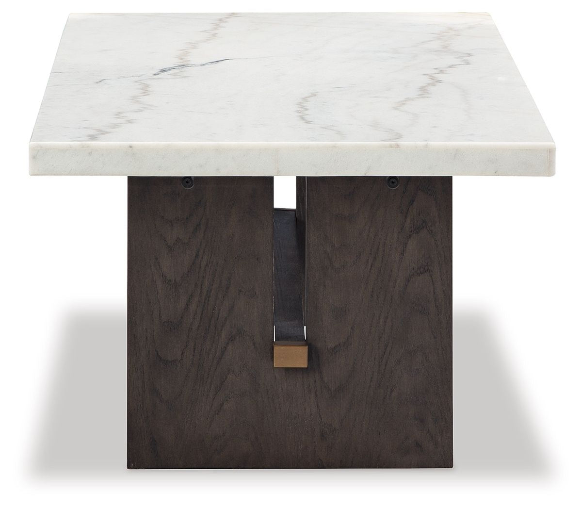 Burkhaus - Rectangular Cocktail Table - White / Dark Brown by Ashley – view 4