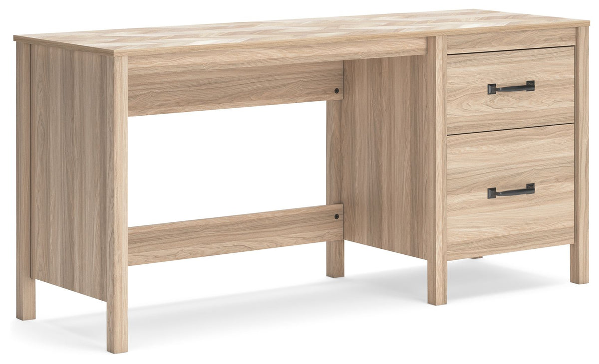 Battelle - Home Office Desk - Tan by Ashley – Writing Desks
