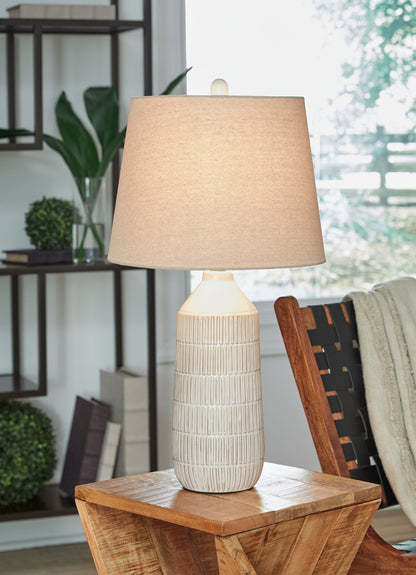 Willport - Ceramic Table Lamp (Set of 2) - Off White by Ashley – view 4