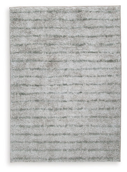 Laddway - 5' x 7' Rug - Cream / Green by Ashley – Area Rugs