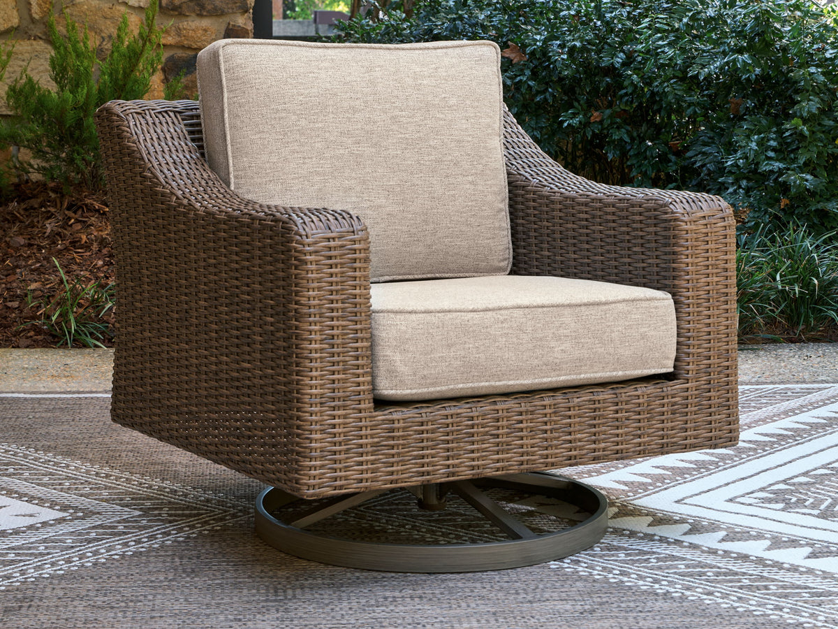 Laguna Heights - Swivel Lounge With Cushion - Beige by Ashley – view 4