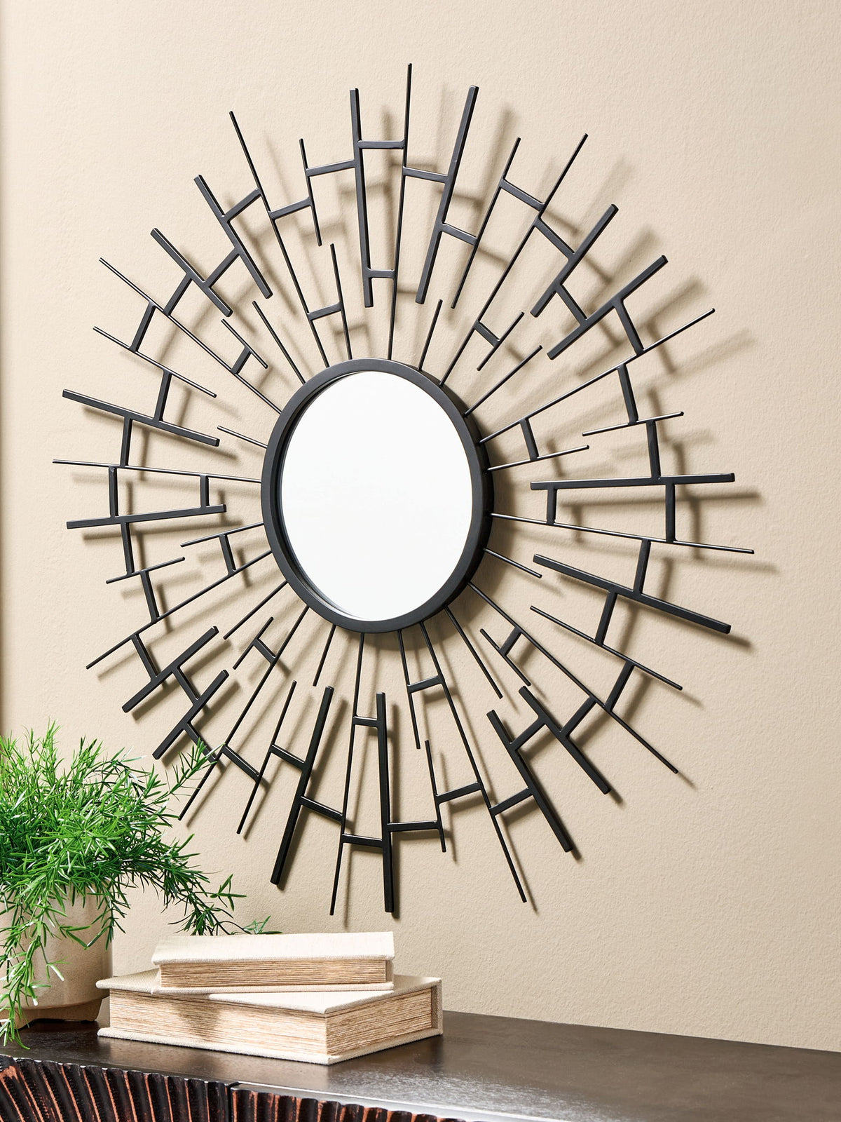 Garrenworth - Accent Mirror - Black by Ashley – view 3