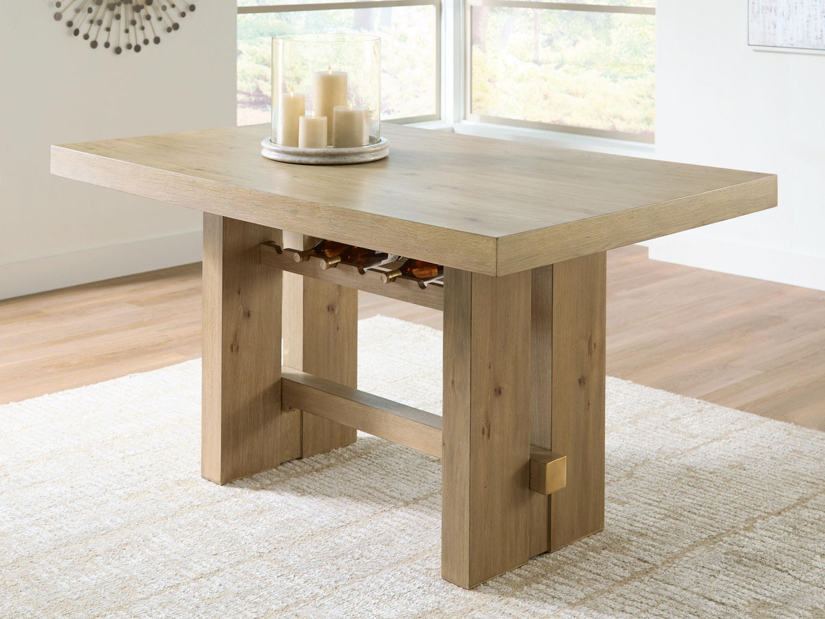 Lasinger - Rectangular Dining Room Counter Table - Light Brown by Ashley – view 4