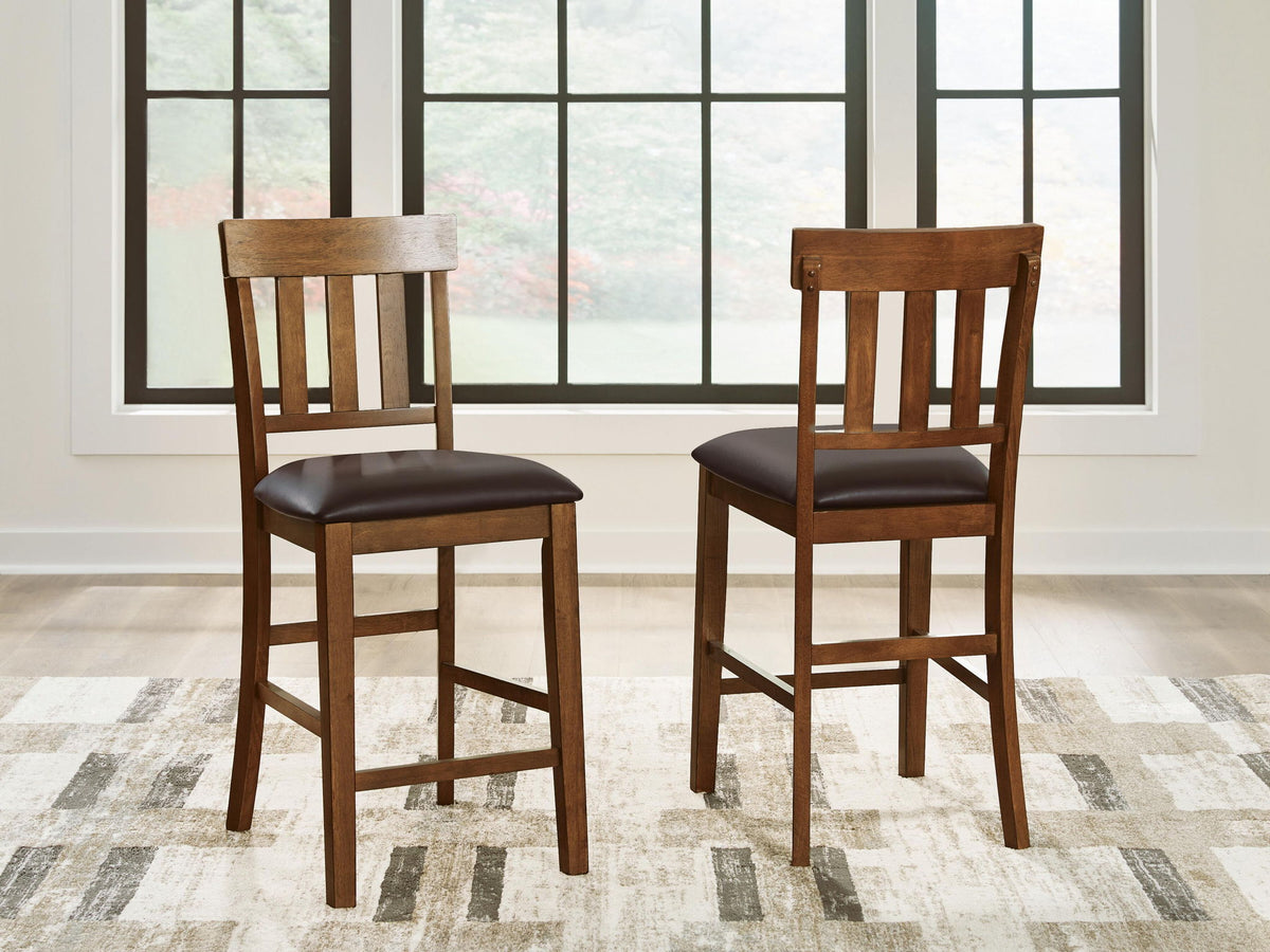 Ralene - Upholstered Barstool (Set of 2) - Medium Brown by Ashley – view 4