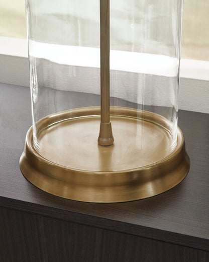 Gizeh - Glass Table Lamp - Clear / Gold Finish by Ashley – view 4