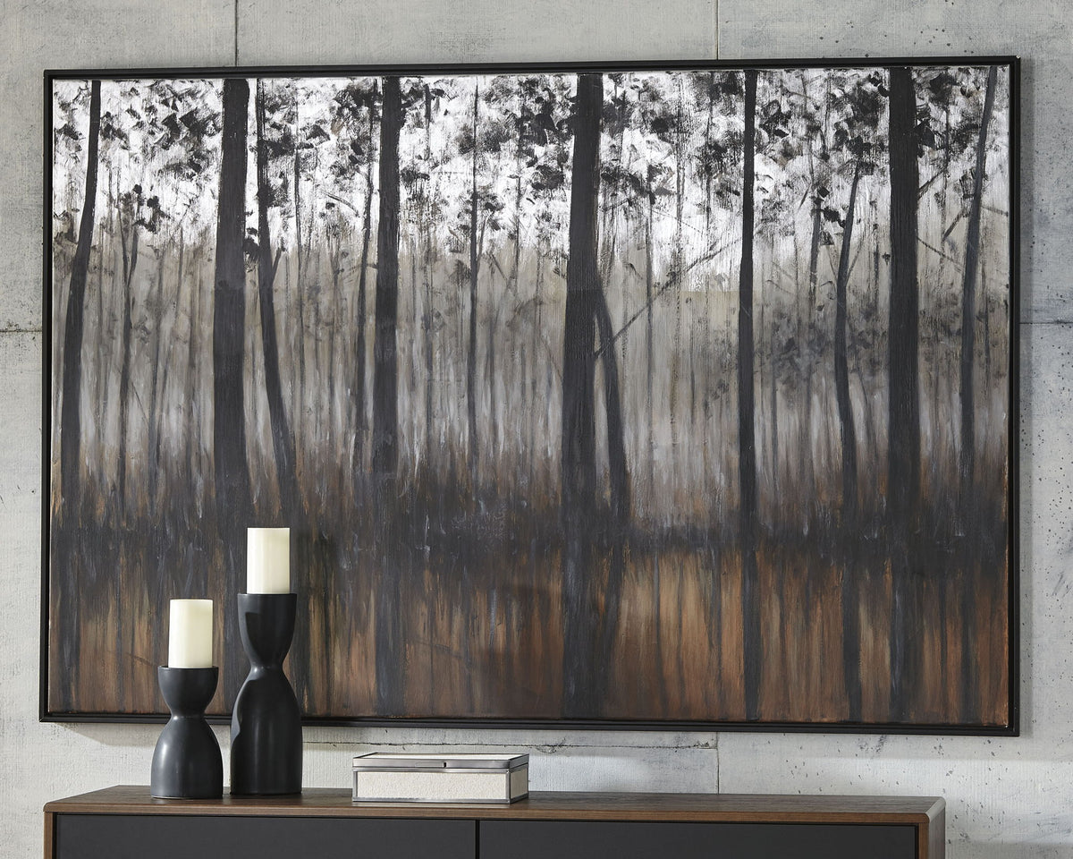 Philyra - Wall Art - Black / Orange / Silver by Ashley – view 2