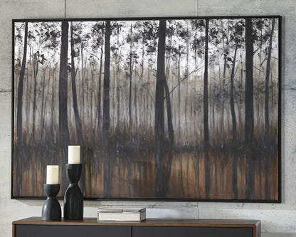 Philyra - Wall Art - Black / Orange / Silver by Ashley – view 2