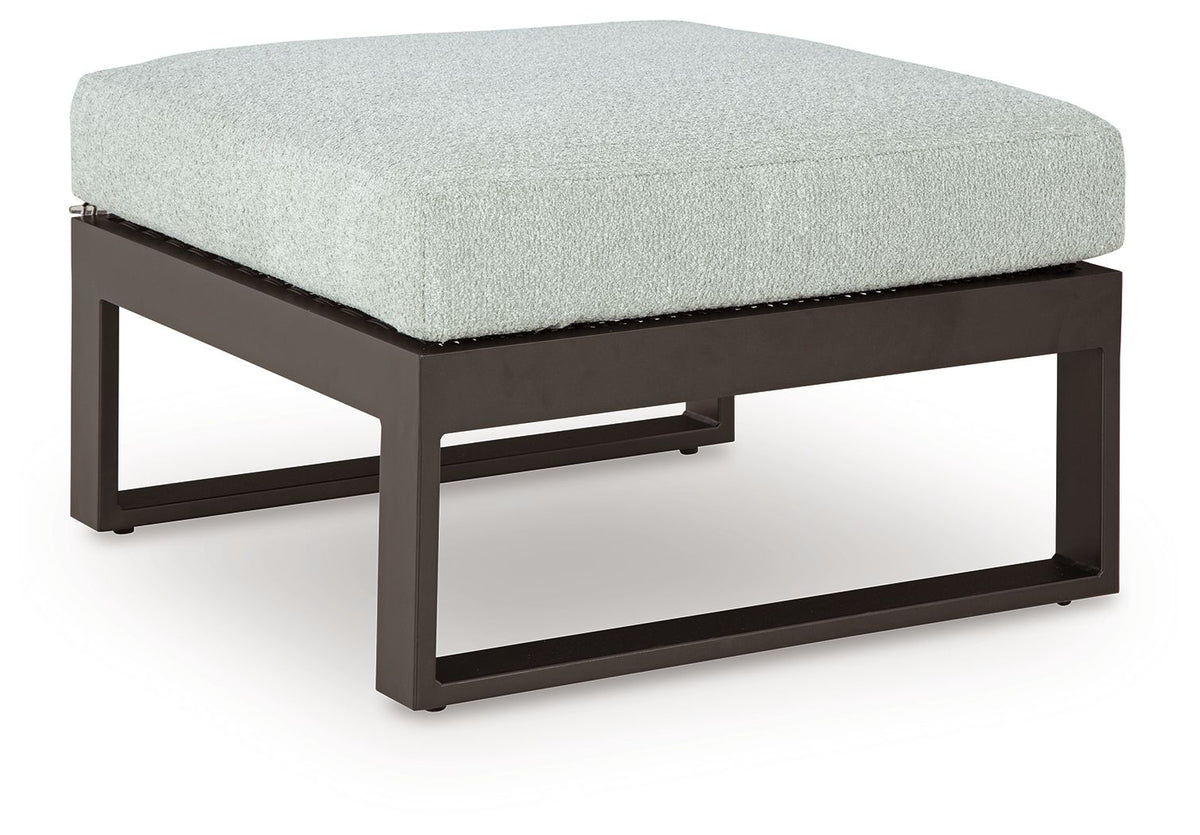 Beachloft - Ottoman With Cushion - Black / Gray by Ashley – Ottomans