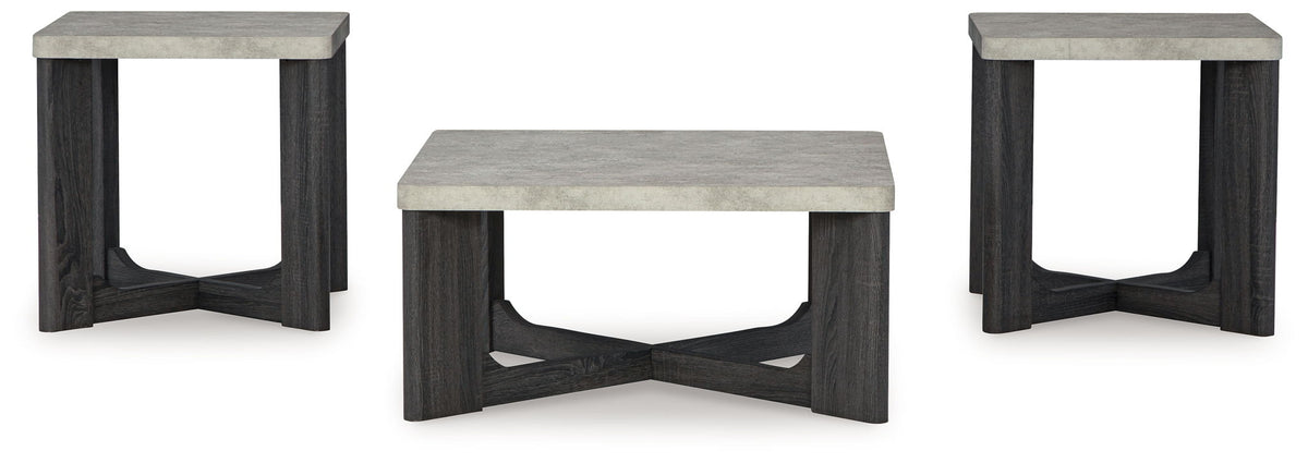 Sharstorm - Occasional Table Set (Set of 3) - Two-tone Gray by Ashley – view 4