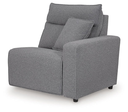 Modmax II - 8-Piece Power Reclining Sectional With LAF Press Back Power Chaise And Console - Salt And Pepper by Ashley – view 4