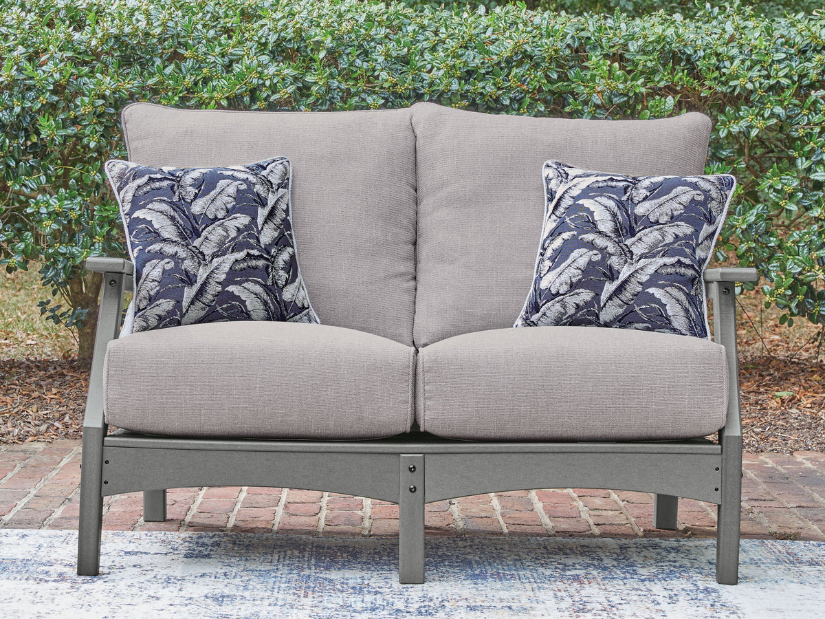 Cove Beach - Loveseat With Cushion - Gray by Ashley – view 4