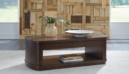Korestone - Lift Top Cocktail Table - Dark Brown by Ashley – view 4