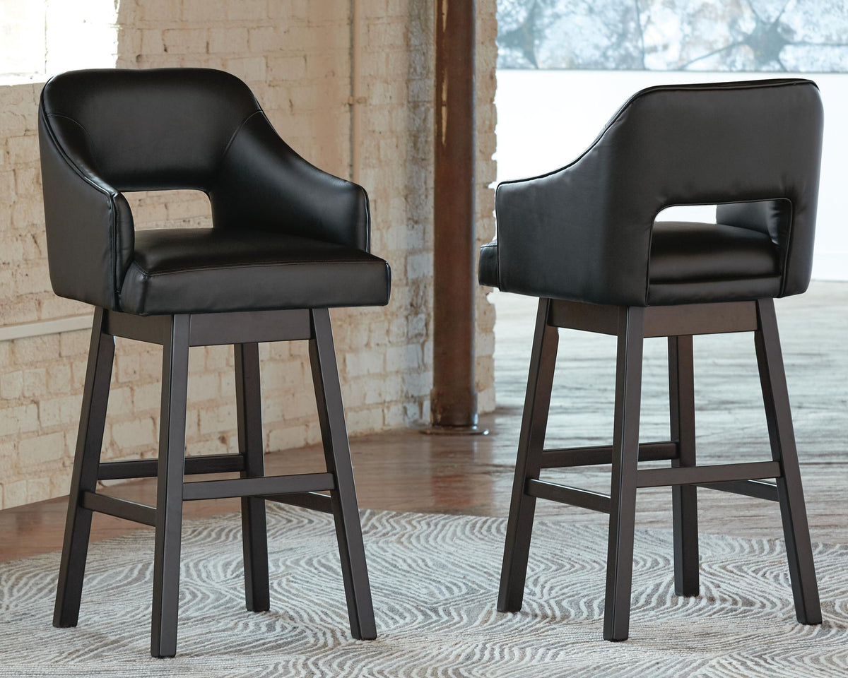 Tallenger - Upholstered Swivel Barstool (Set of 2) by Ashley – view 12